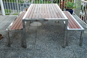 Southern Stainless timber and stainless table setting