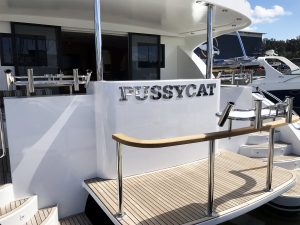 Stainless steel boat name-Pussycat2