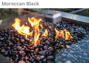 Moroccan Black Fire Pit Glass Pebbles Australia