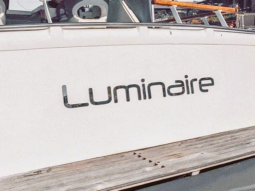 Stainless Steel Boat Name-Build Your Own-by Southern Stainless-Luminaire