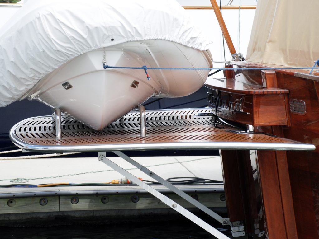 Duckboard with stainless dinghy mount Southern Stainless