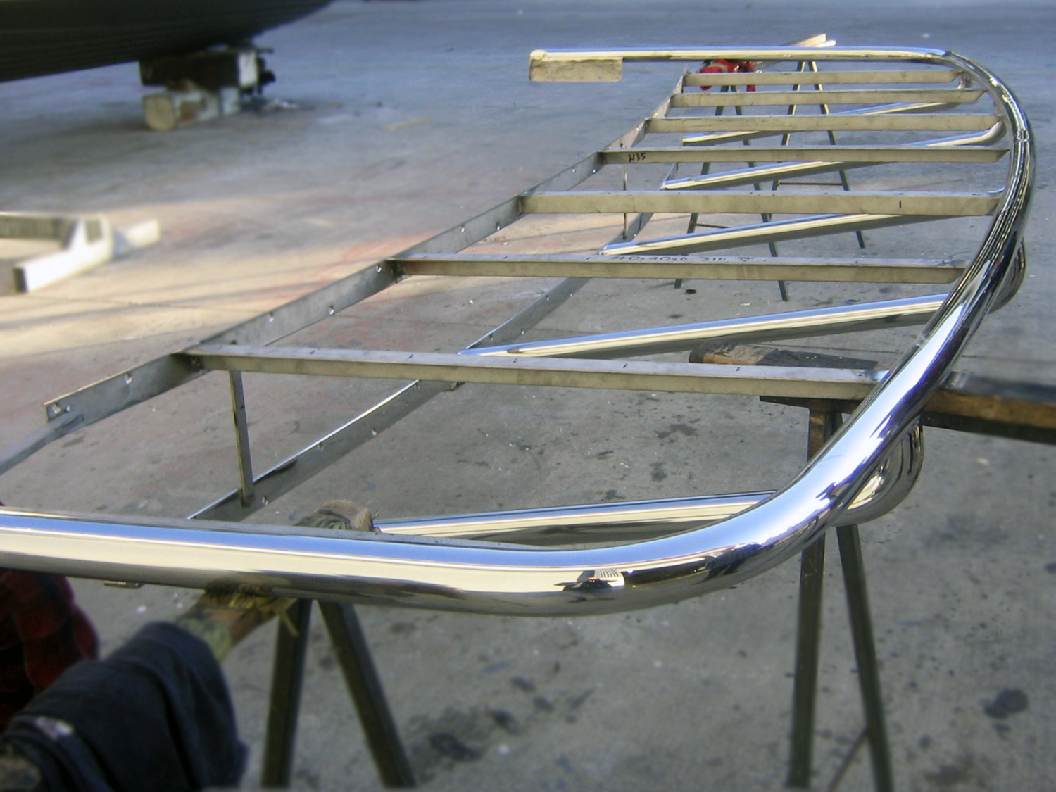 Stainless duckboards for boats