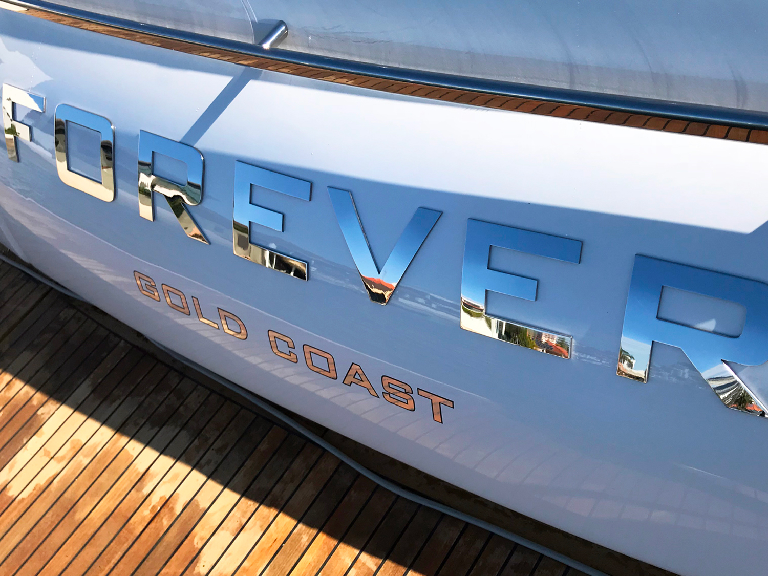 Boat names stainless steel Australia Princess Yachts