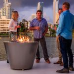 Outdoor living with gas fire pit, Australia