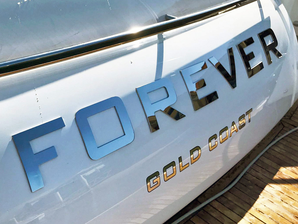 Stainless Steel Boat Name 'Forever' by Southern Stainless-Letters